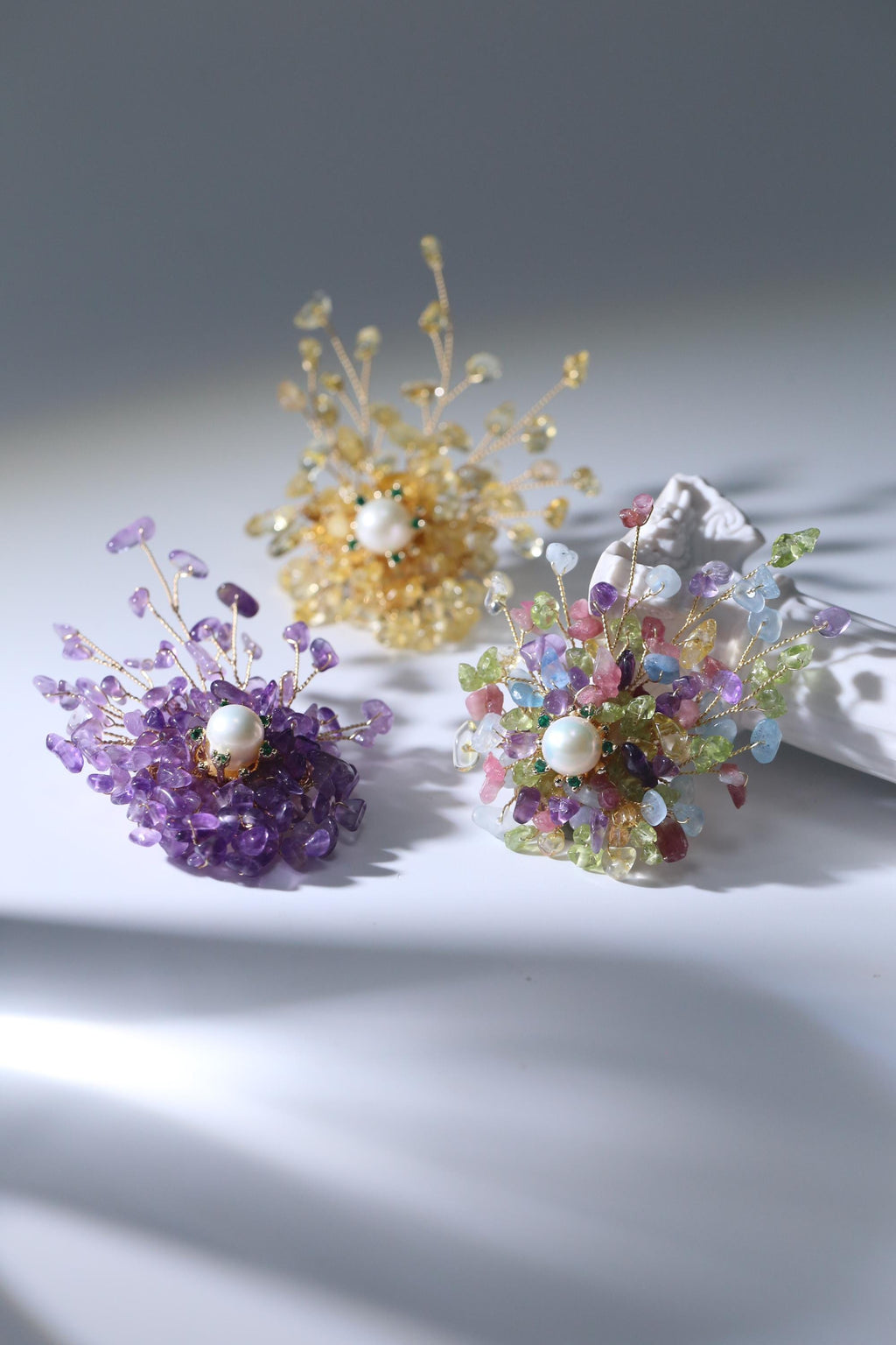 Morado Crystal Fireworks Brooch | Handmade Summer Spark Jewelry for Joy & Abundance • Multi-wear design