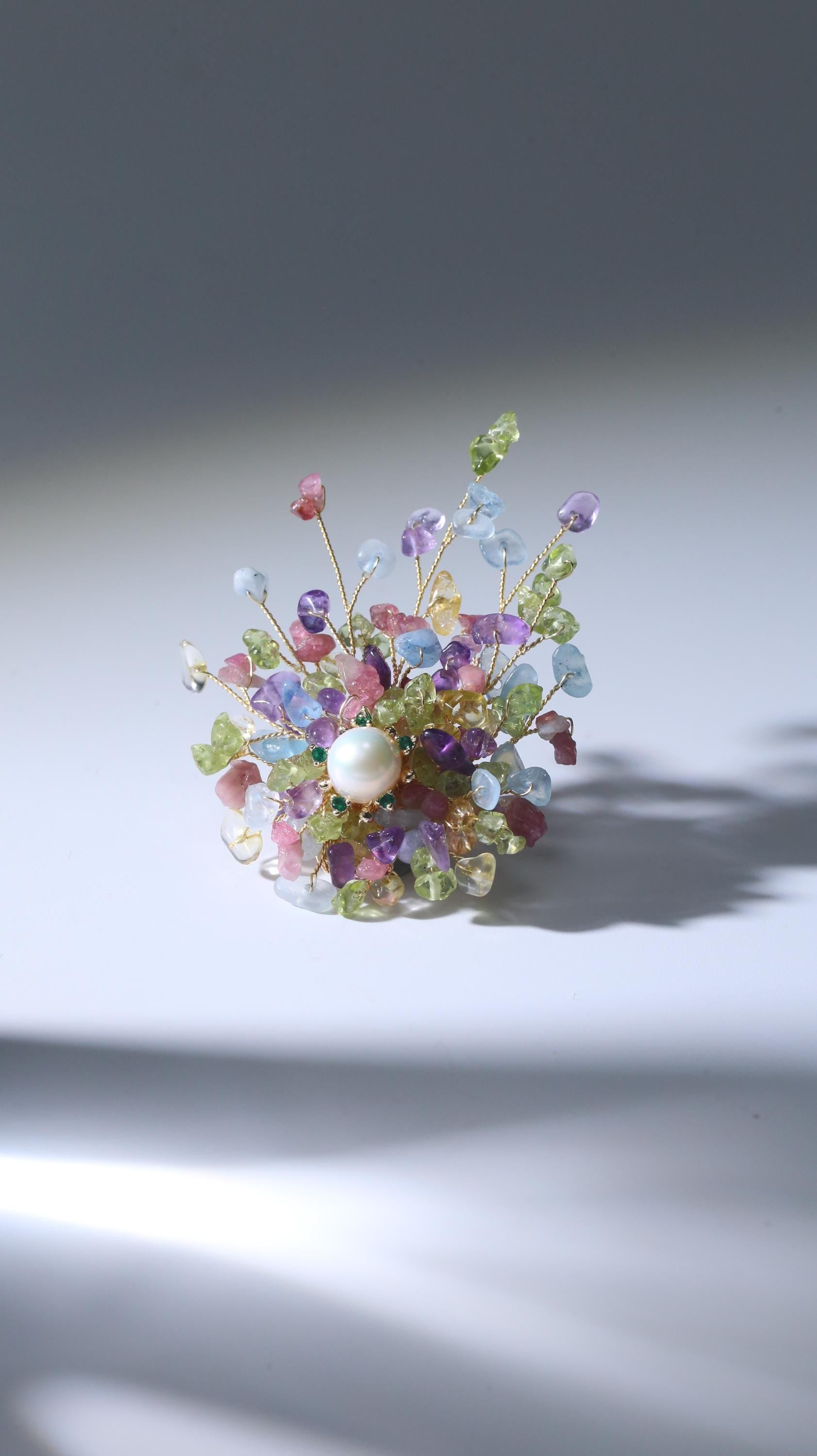 Morado Crystal Fireworks Brooch | Handmade Summer Spark Jewelry for Joy & Abundance • Multi-wear design