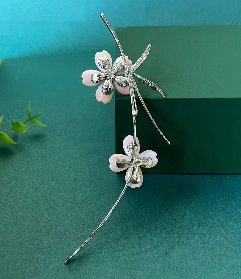Morado Copper-Gilt Cherry Blossom Brooch • Pink Emperor Shell & Pearl