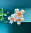 Morado Gold-Plated Baroque Pearl Floral Copper Brooch, Handmade Unique Pearl Flower Pin