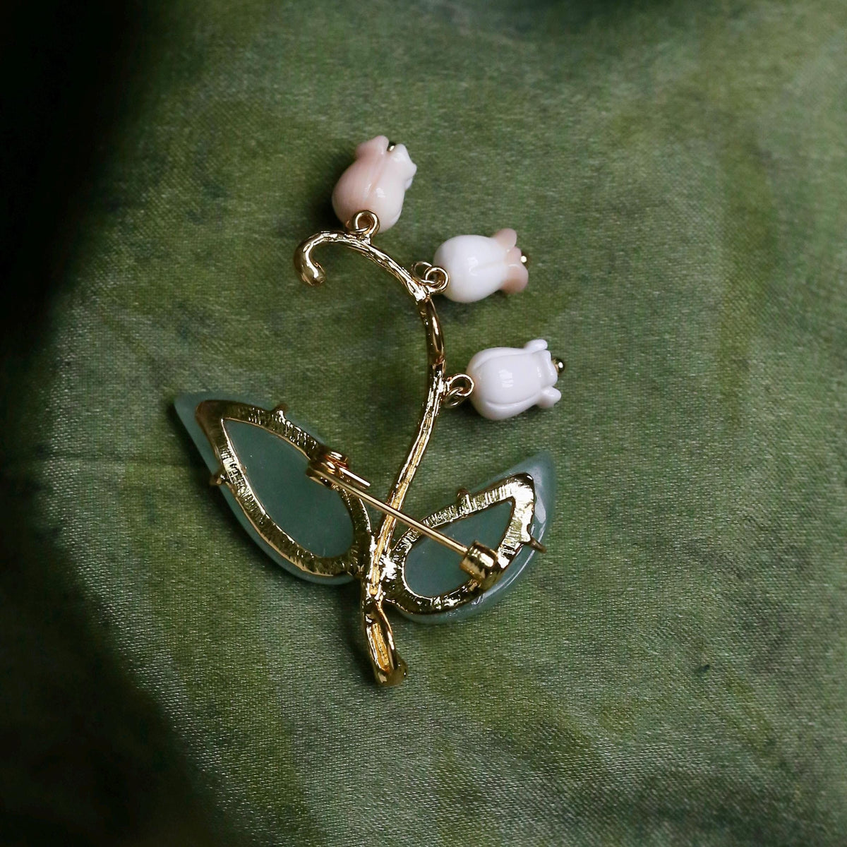 Morado Jade & Conch Shell Brooch, Ocean Guardian Amulet, Multi-wear design